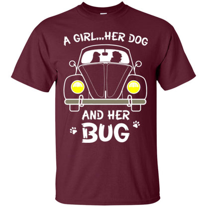 Dog Lover T-shirt A Girl Her Dog And Her Bug