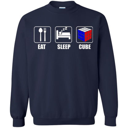 Rubik Lover T-shirt Eat Sleep Cube T-shirt Navy
