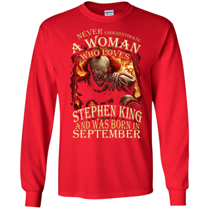 September T-shirt Never Underestimate A Woman Who Loves Stephen King