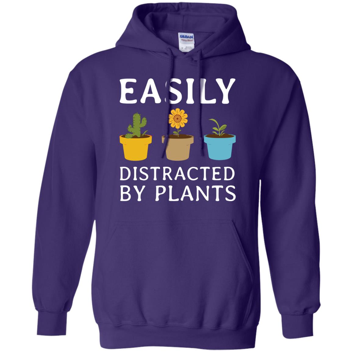 Easily Distracted By Plants Gardener Shirt Purple