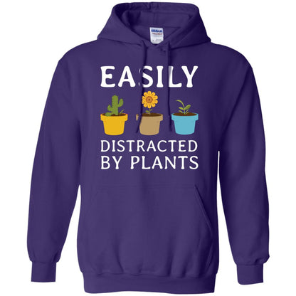 Easily Distracted By Plants Gardener Shirt Purple
