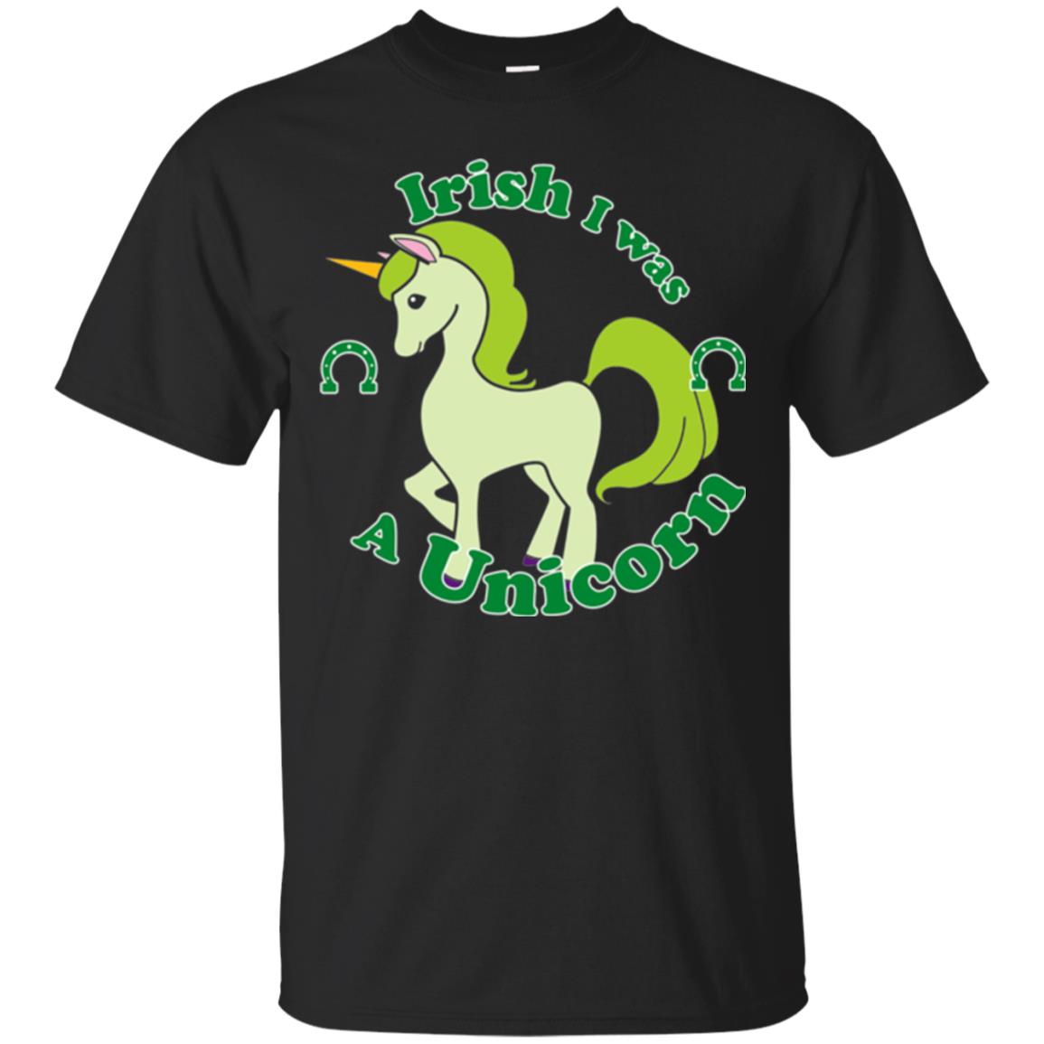 St. Patrick_s Day Unicorn T-shirt Cute Unicorn Black