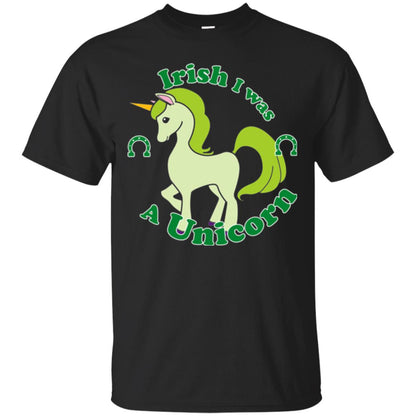 St. Patrick_s Day Unicorn T-shirt Cute Unicorn Black