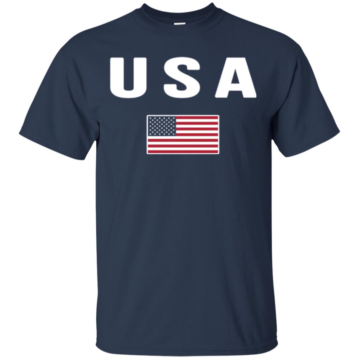 American Flag Us America United States T-shirt Navy