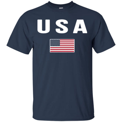 American Flag Us America United States T-shirt Navy
