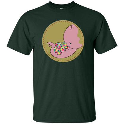 Elephant Mom And Baby Autism Awareness Shirt Forest