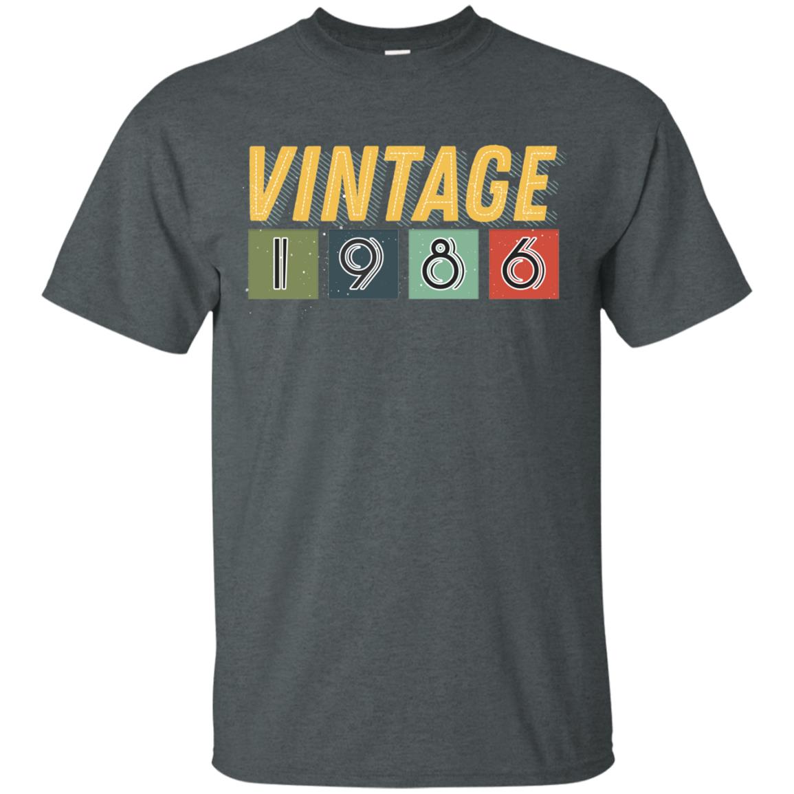 Vintage 1986 32th Birthday Gift Shirt For Mens Or Womens Dark Heather