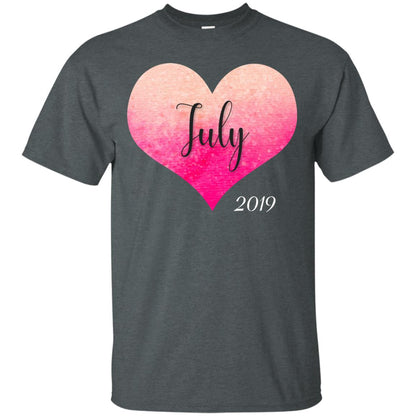 Pregnancy Reveal Announcement Party July 2019 Shirt Dark Heather