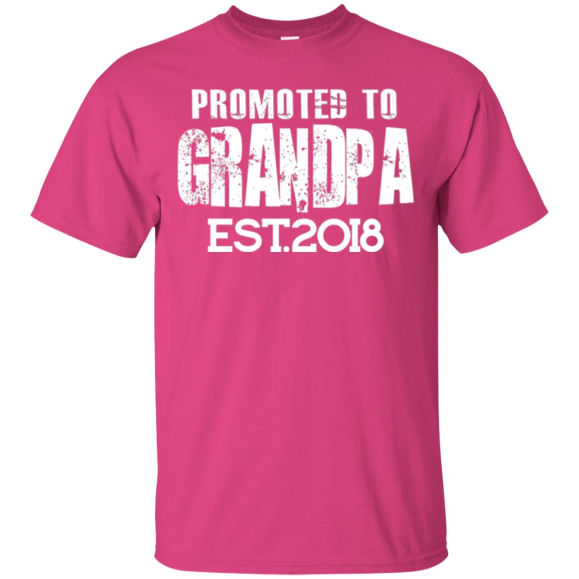 Papa T-shirt Promoted To Grandpa Est 2018 T-shirt Heliconia