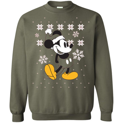Christmas T-shirt Disney Mickey Mouse Military Green