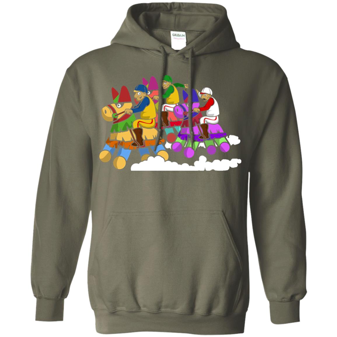 Derby Party Pinata Jockeys Cinco De Mayo Horse Race Shirt Military Green