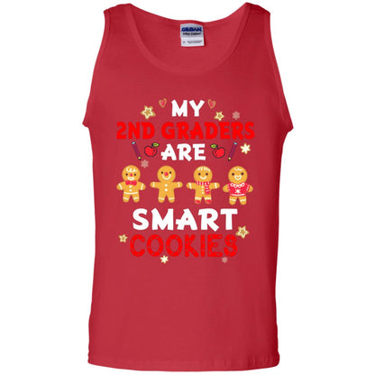 My 2nd Graders Are Smart Cookies X-mas Gift Shirt For Second Gradeteachers Red