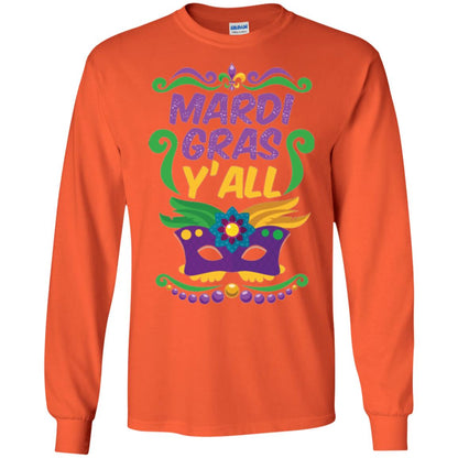 Mardi Gras T Shirt Mardi Gras Y_all T-shirt Orange