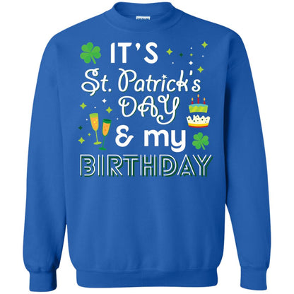 Funny My Birthday St Patricks Day Drinking T-shirt Royal