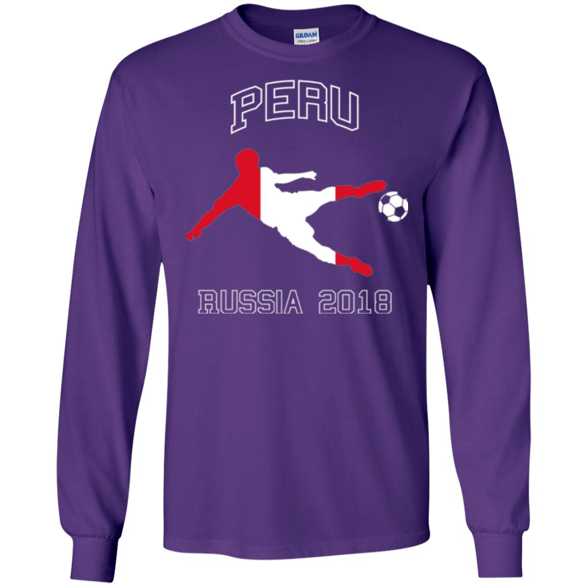 Soccer Lovers T-shirt Peru Russia In 2018 Purple