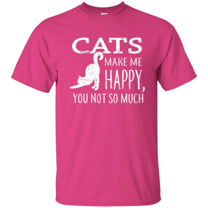 Cat Lover T-shirt Cats Make Me Happy You Not So Much Heliconia