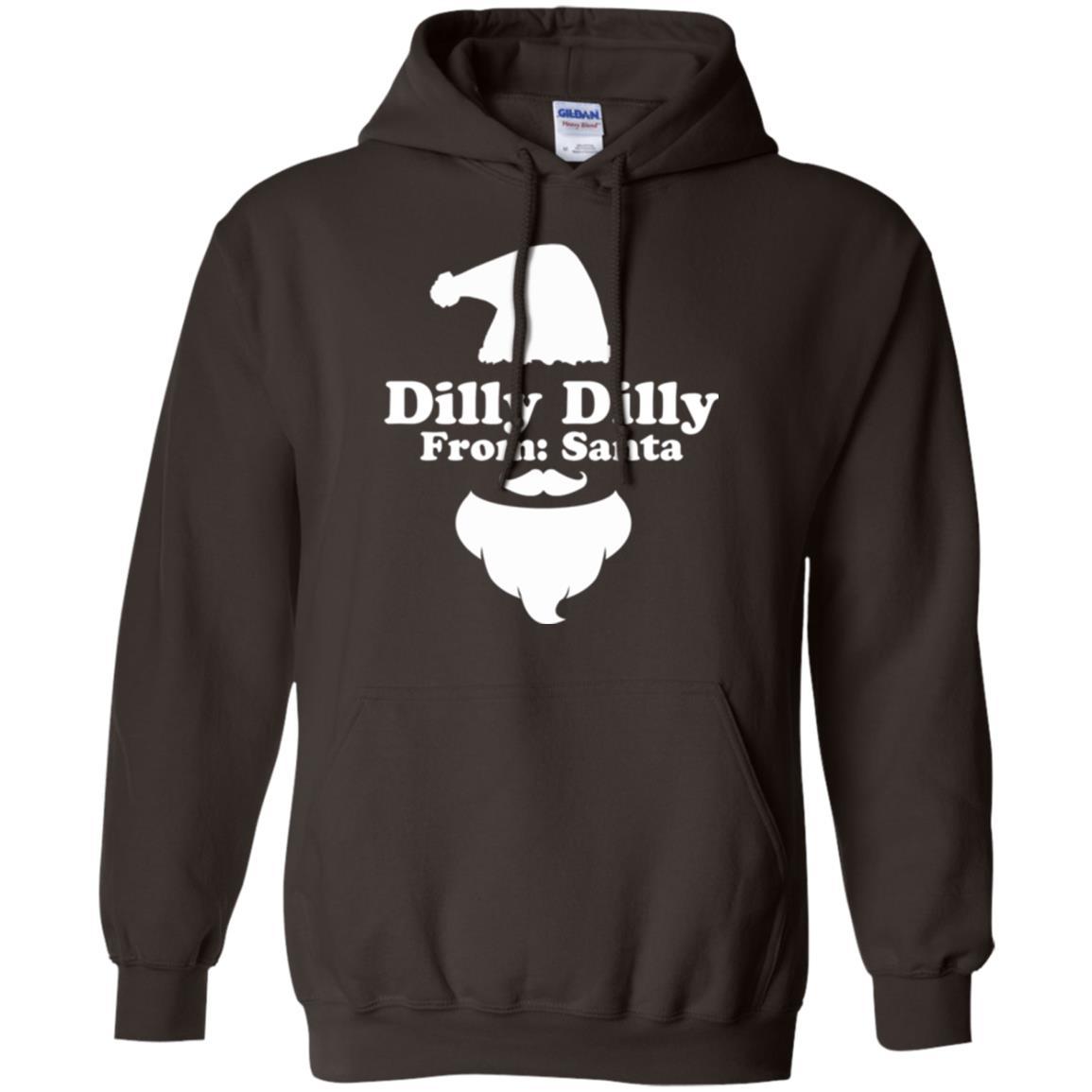 Christmas T-shirt Dilly Dilly From Santa Claus T-shirt Dark Chocolate
