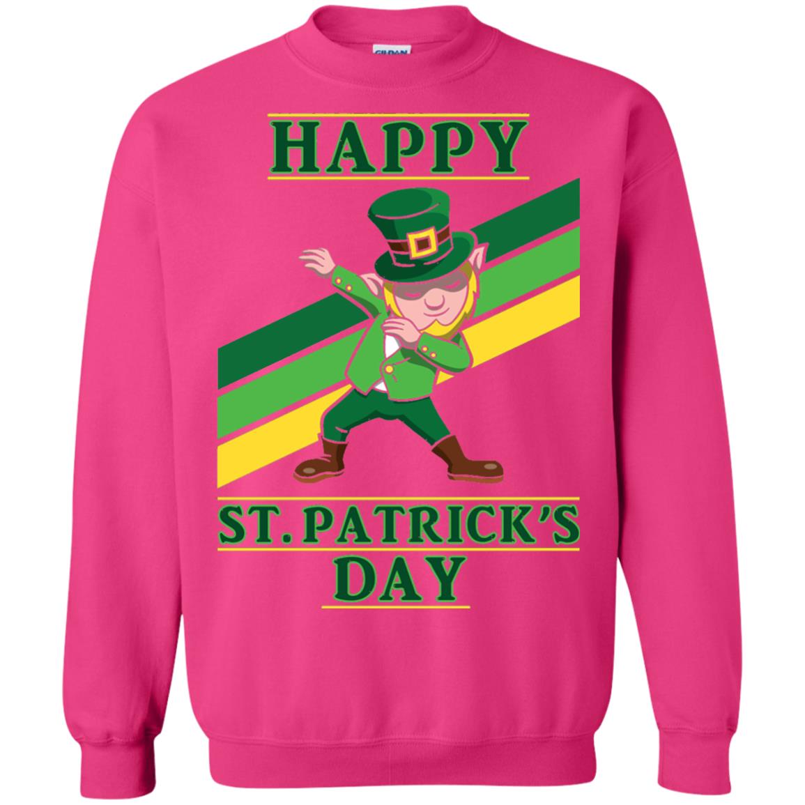 Dabbing Leprechaun Saint Patrick_s Day T-shirt Heliconia