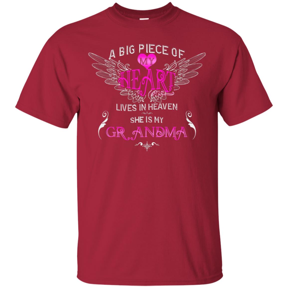 A Big Piece Of My Heart Lives In Heaven She Is My Grandma Grandchildren Gift Shirt Cardinal
