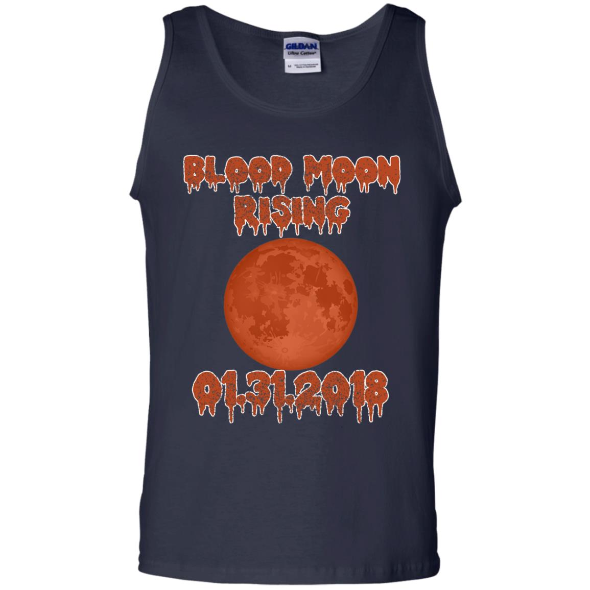 Blood Moon Rising Total Lunar Eclipse T-shirt Funny Lunar Eclipse Navy