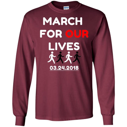 March For Our Lives Gun Control T-shirt Maroon