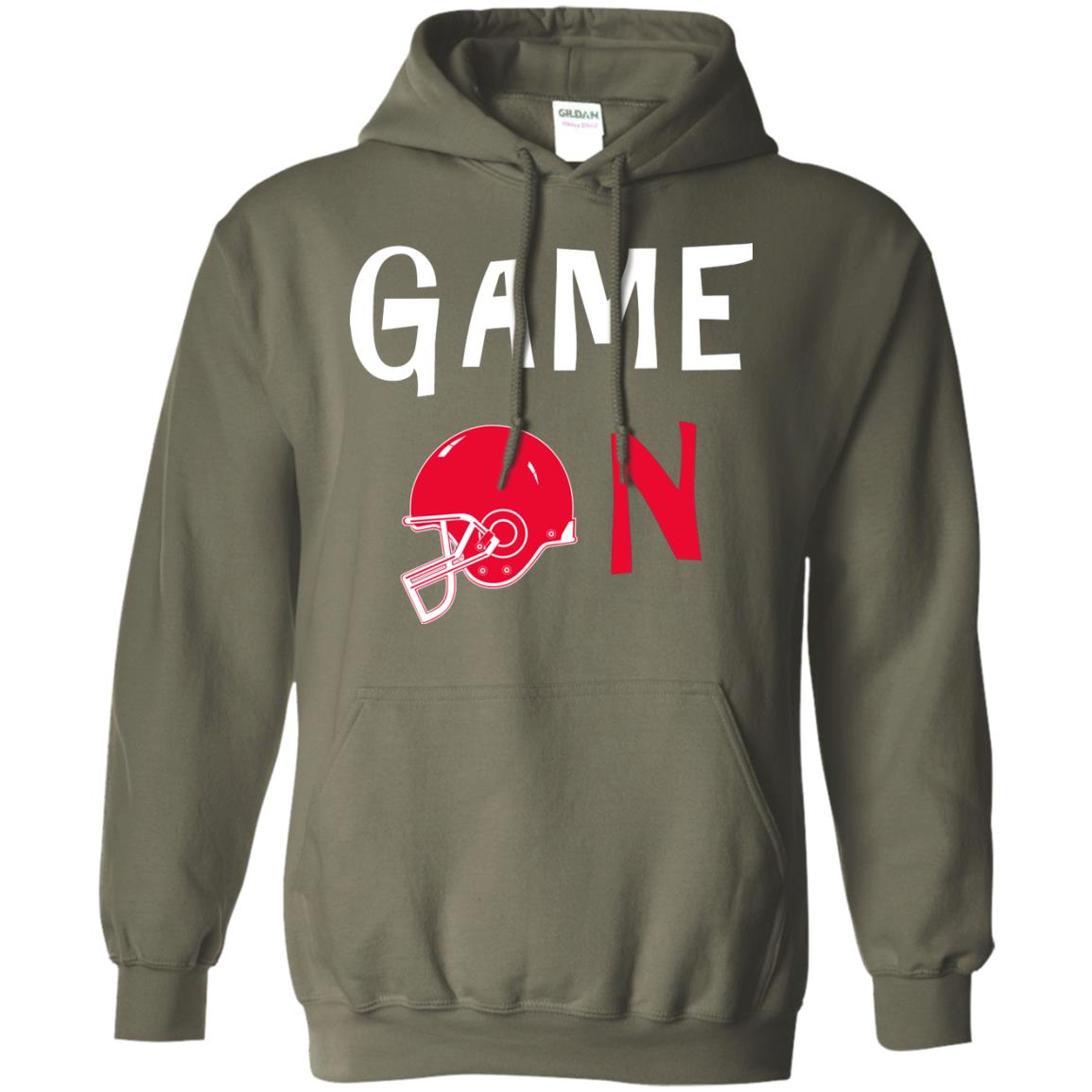 Football Lover T-shirt Game On Military Green