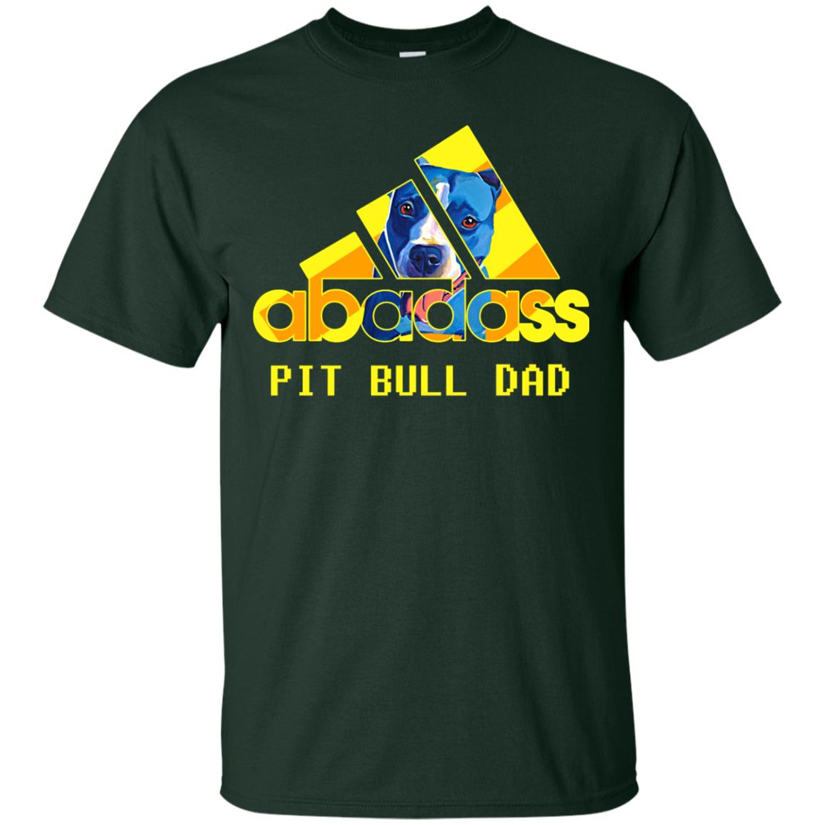 Abadass Pit Bull Dad Daddy Loves Pitbull Shirt Forest