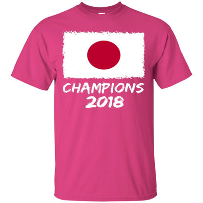 Football Lover T-shirt Japan Champions 2018 T-shirt Heliconia