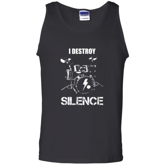 Drummer T-shirt I Destroy Silence Black