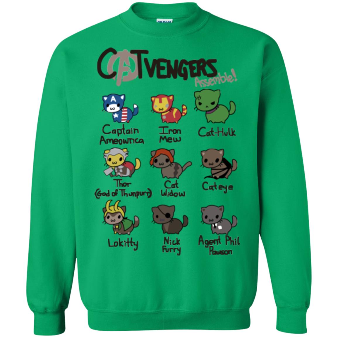 Catvengers Cat Lover Shirt Irish Green