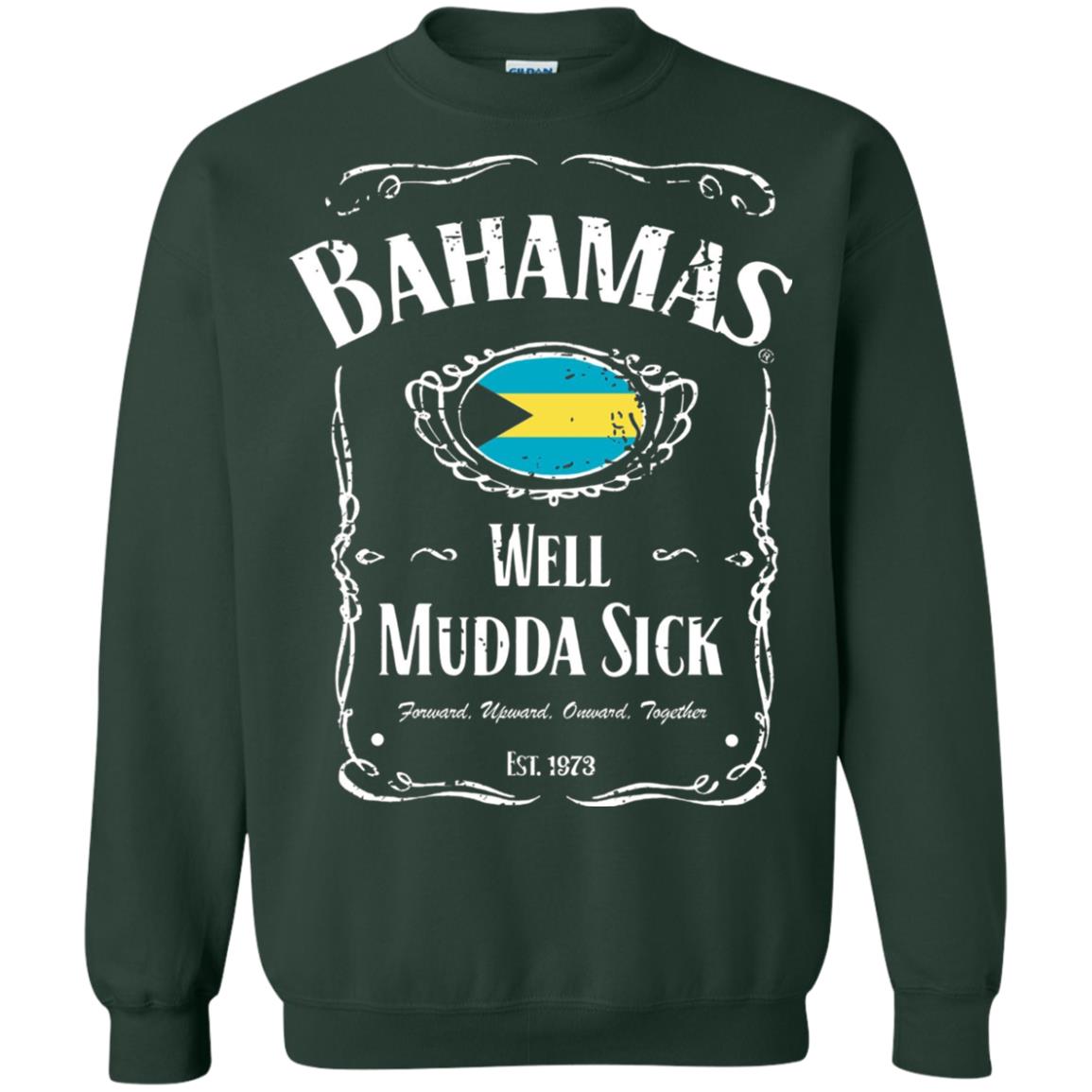 Vintage Bahamas Vacation T-shirt Well Mudda Sick Souvenir Forest Green