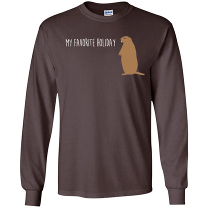 Groundhog Day T-shirt My Favorite Holiday T-shirt Dark Chocolate