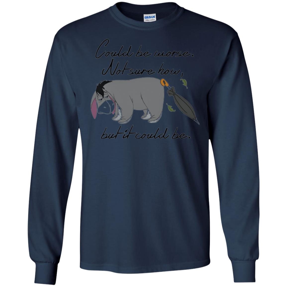 Cartoon T-shirt Could Be Worse Not Sure How But It Could Be Navy