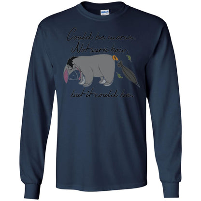Cartoon T-shirt Could Be Worse Not Sure How But It Could Be Navy