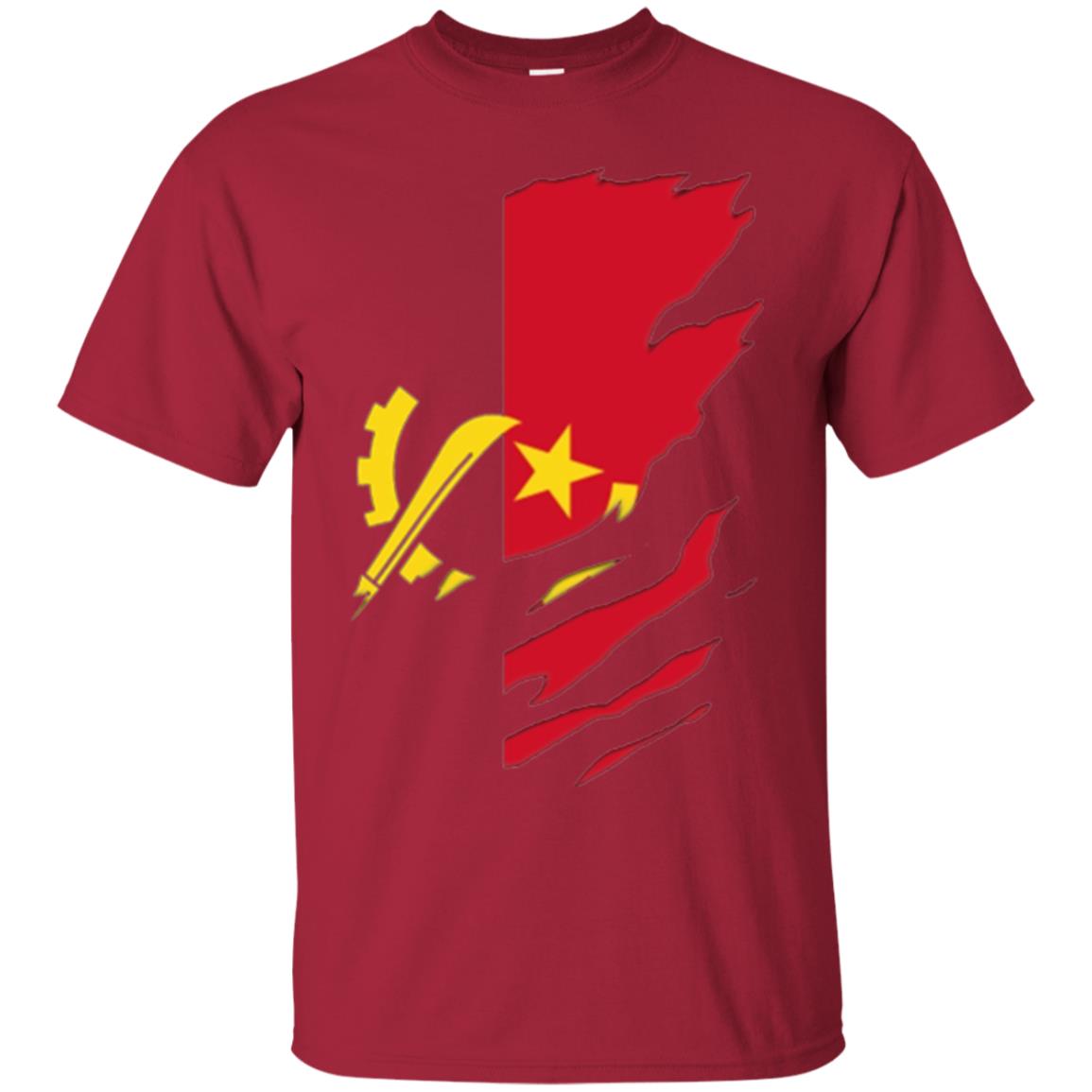 Super Angola Flag T-shirt Cardinal