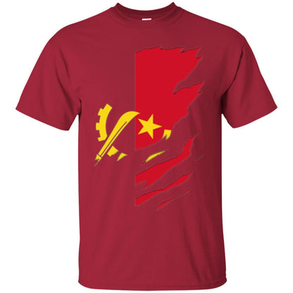 Super Angola Flag T-shirt Cardinal