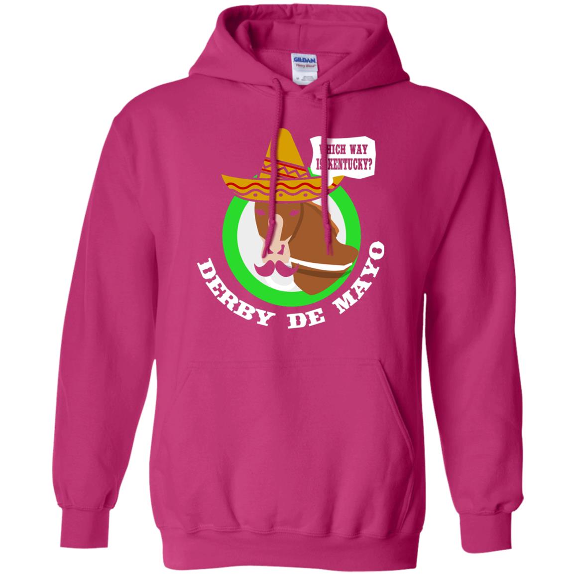 Derby De Mayo Kentucky Sombrero Mexican Horse Race T-shirt Heliconia