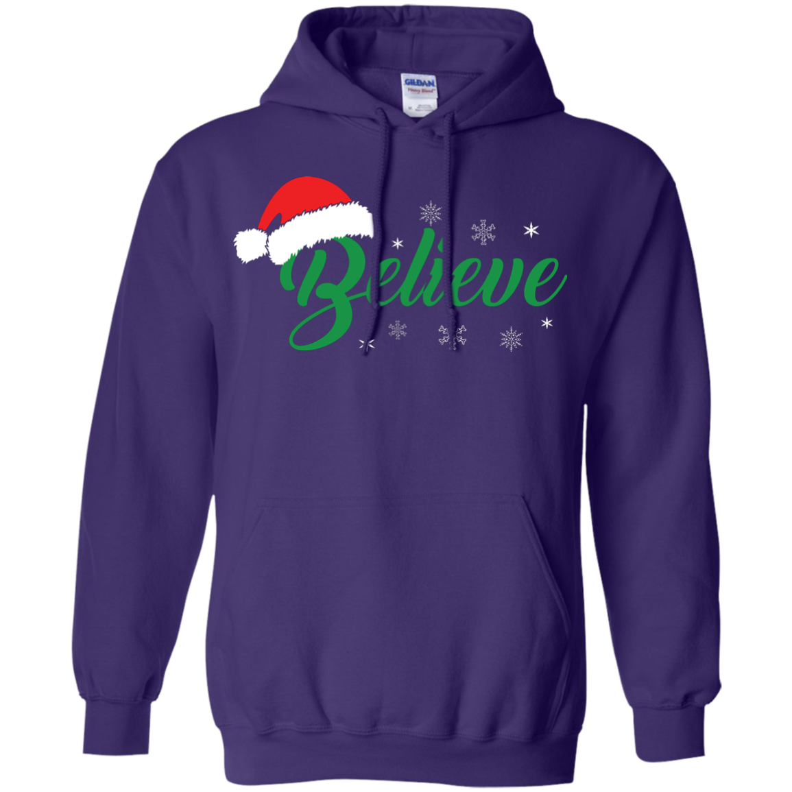 Christmas T-Shirt Believe In Santa Purple