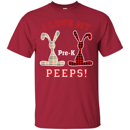 I Love My Pre-k Peeps Easter Day T-shirt Cardinal