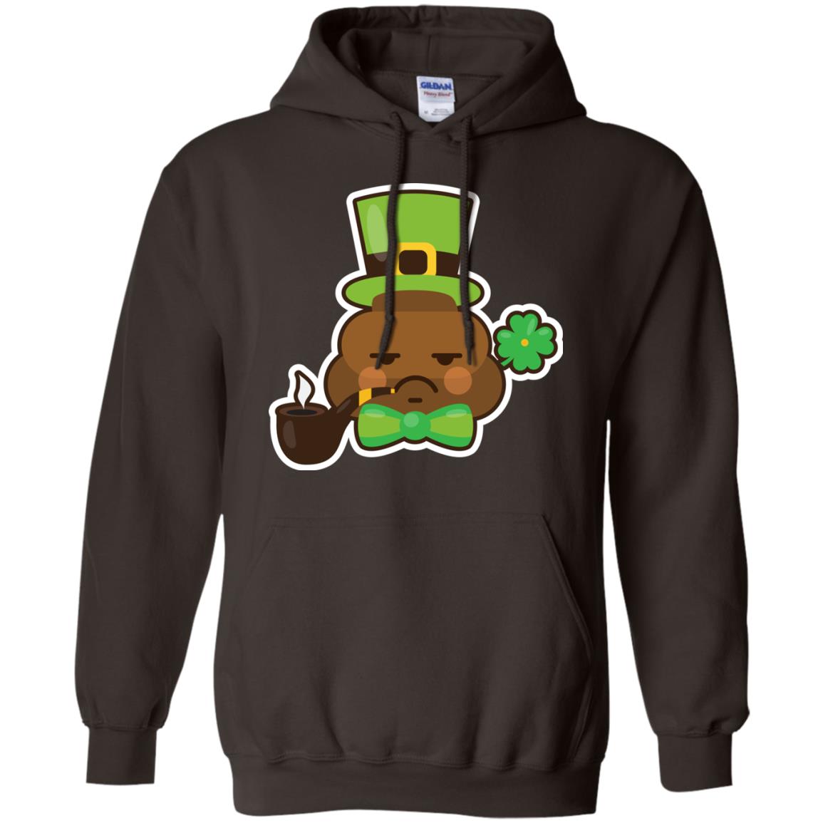 Saint Partick's Day T-shirt Leprechaun Poop Emoji With Patrick Hat Dark Chocolate