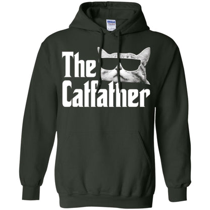 Funny Gift Shirt For Cat Daddy The Catfather T-shirt Forest Green