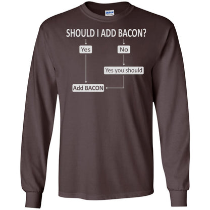 Bacon Lovers T-shirt Shoud I Add Bacon Dark Chocolate