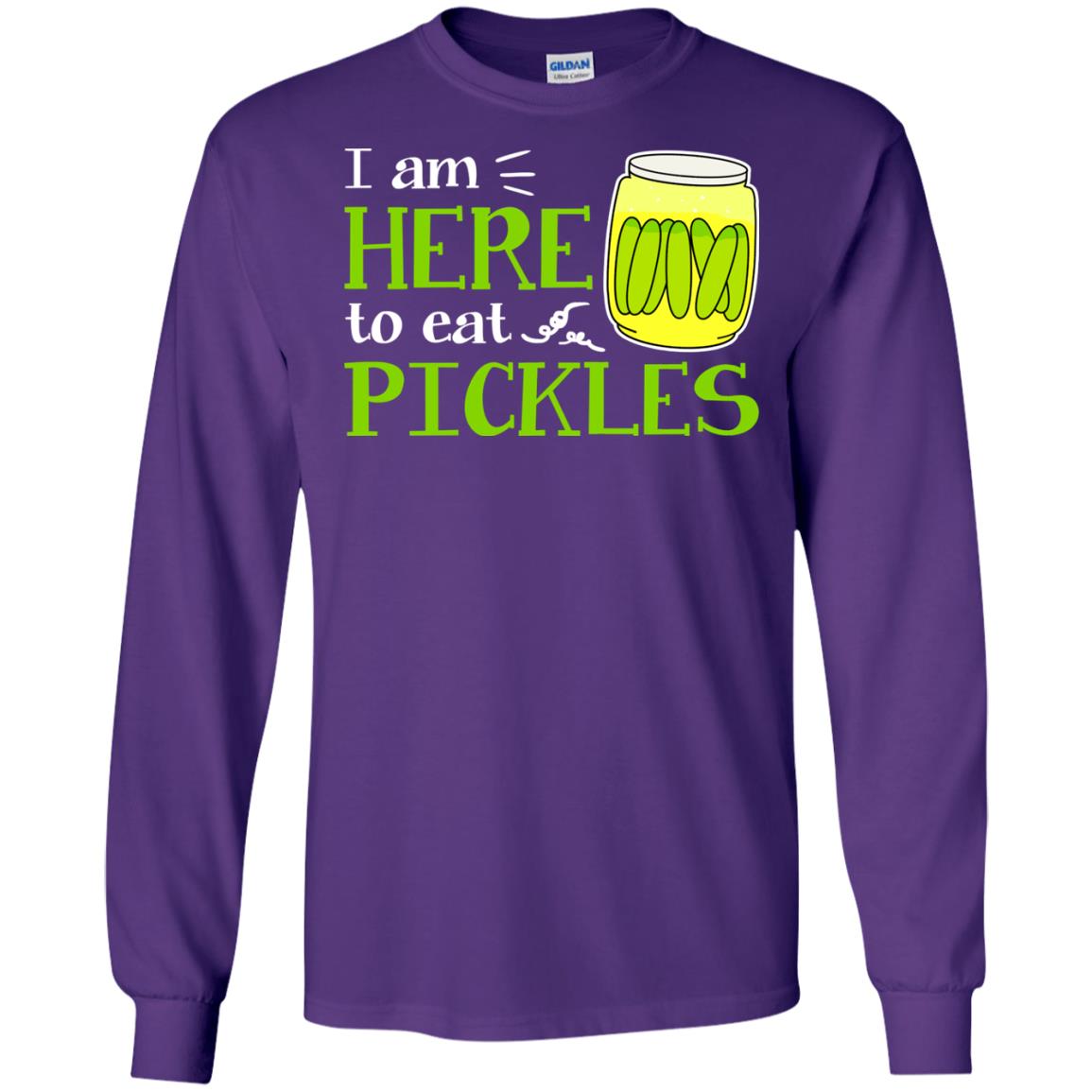 I Am Here To Eat Pickles Pickle Lover T-shirt Purple