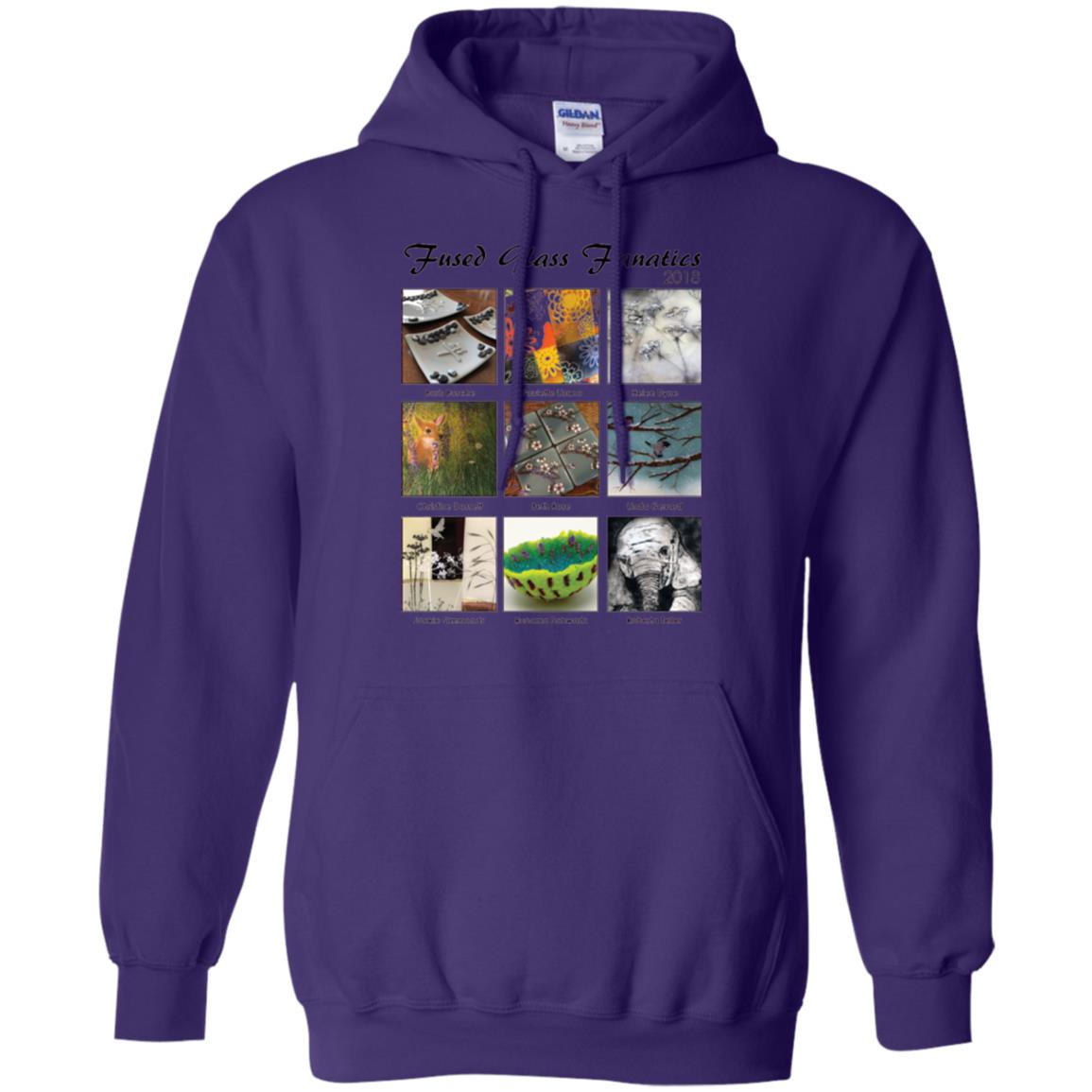 Commemorative T-shirt Fused Glass Fanatics 2018 Purple