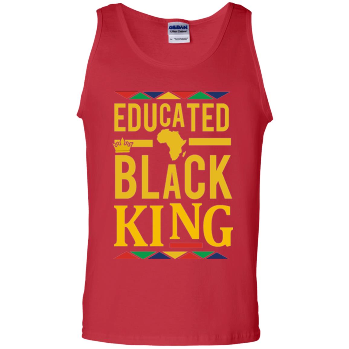 African Dna Pride T-shirt Dashiki Educated Black King Red