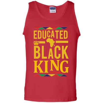 African Dna Pride T-shirt Dashiki Educated Black King Red