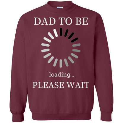 Funny Future Father T-shirt Dad Tobe Loading Please Wait Maroon