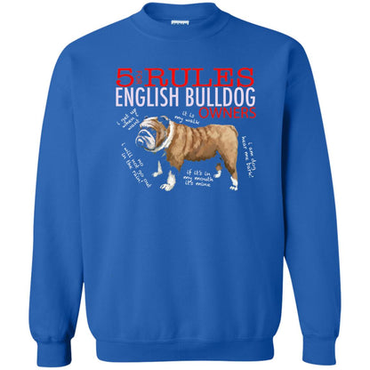 5 Rules For English Bulldog Owners Dog Lover Shirt Royal