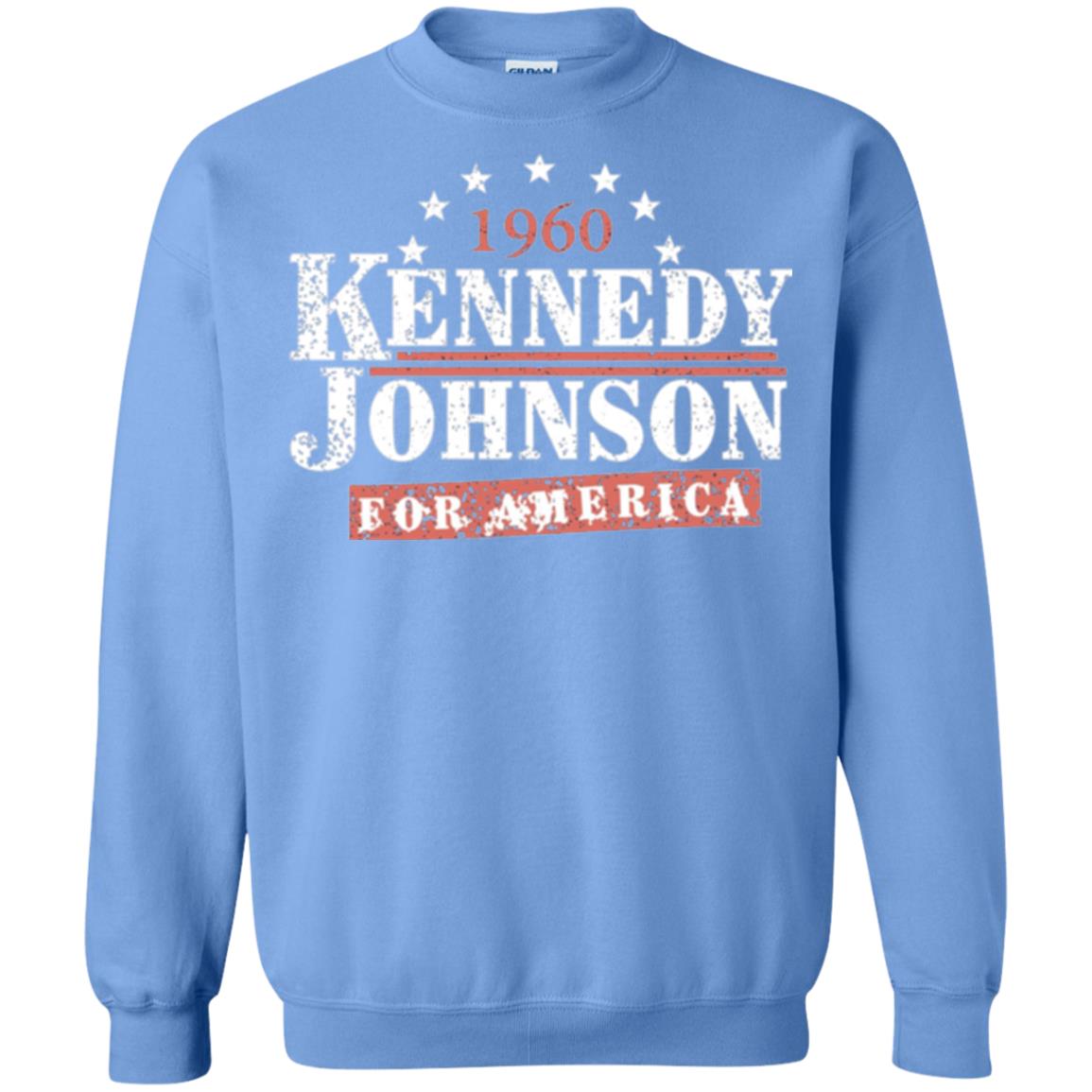 Presidential Campaign T-shirt Vintage Kennedy Johnson 1960 Carolina Blue