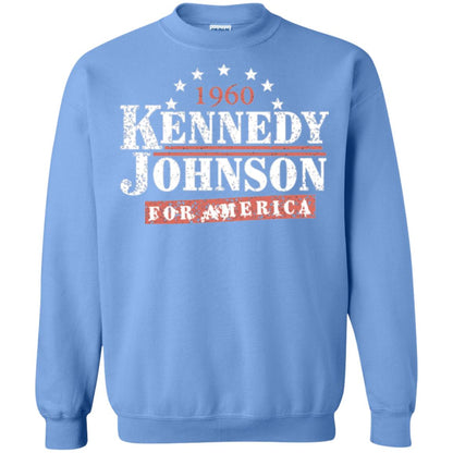 Presidential Campaign T-shirt Vintage Kennedy Johnson 1960 Carolina Blue